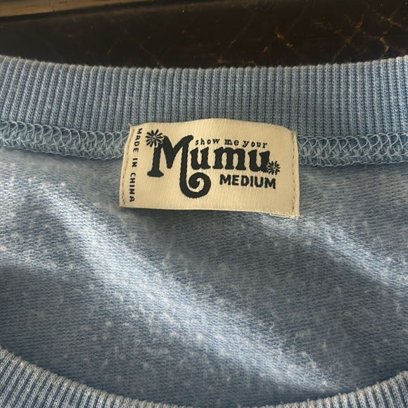 Show me your mumu, screen palm print pull over sweater size: medium - Picture 5 of 6